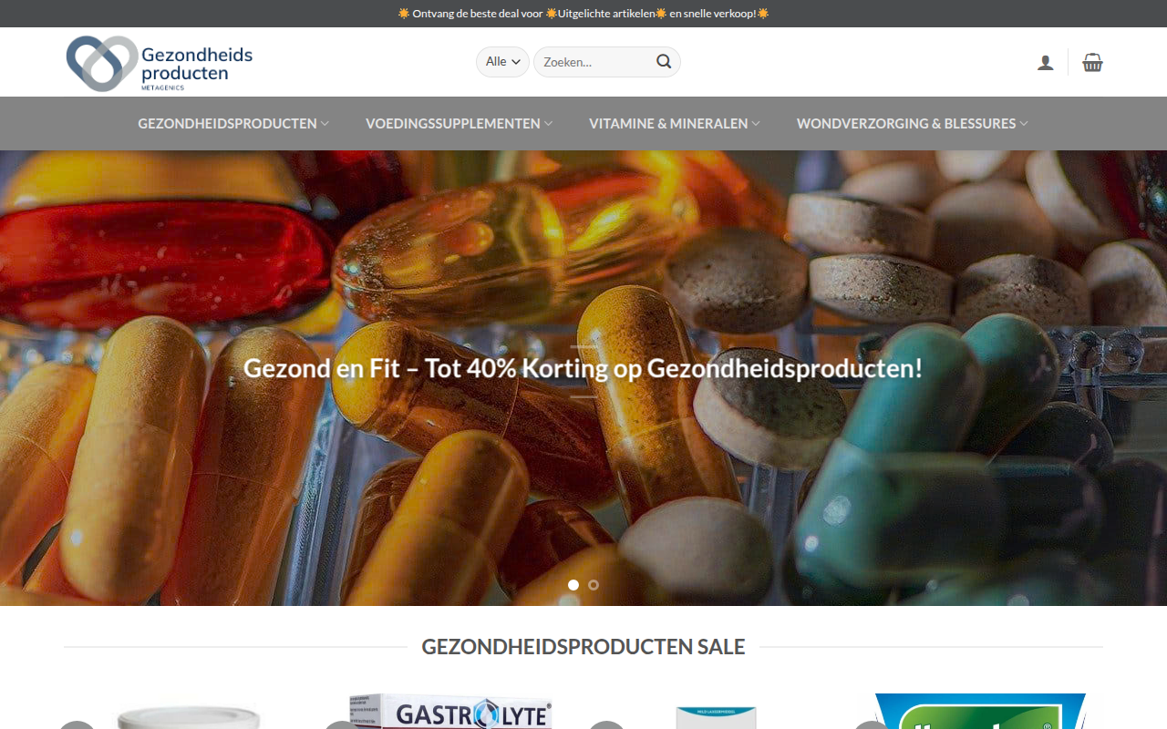 Screenshot van zorgwinkelnl.com