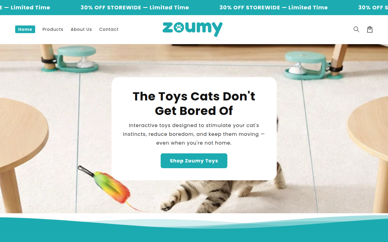Screenshot van zoumy.com