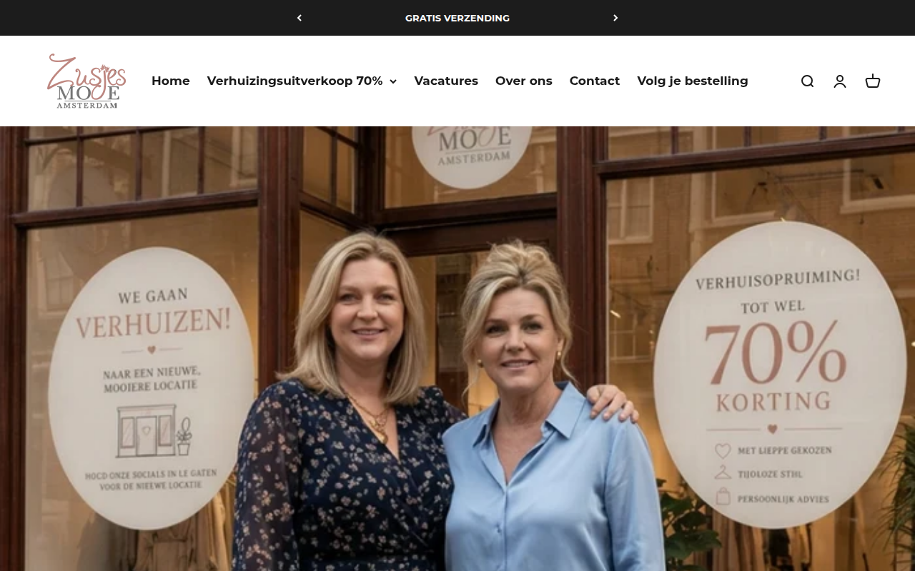 Screenshot van zusjesmode.nl