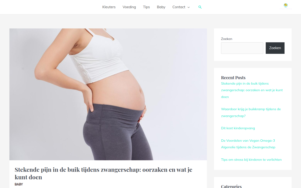 Screenshot van zwangerbuikkramp.nl