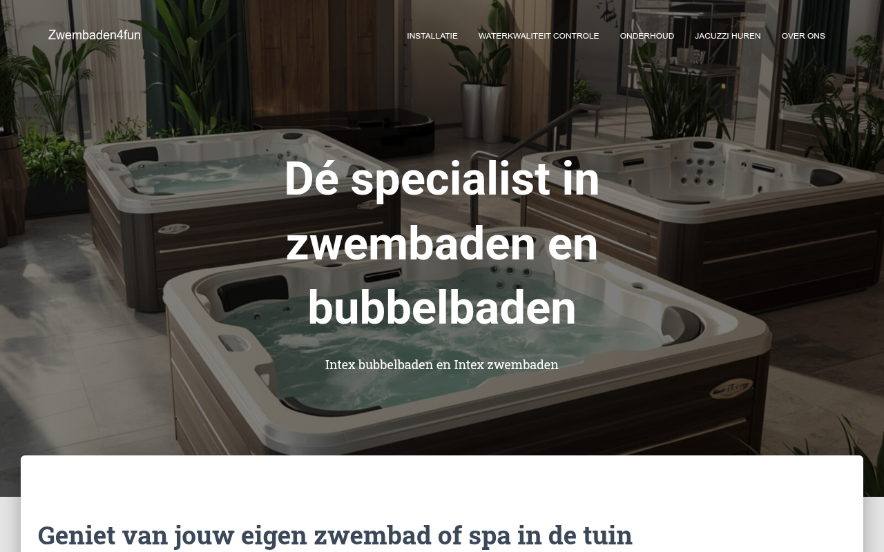Screenshot van zwembaden4fun.nl