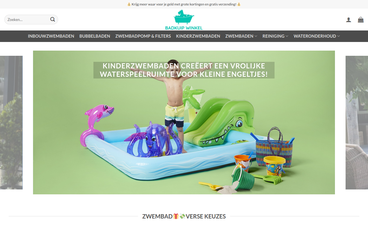Screenshot van zwembadnl.com