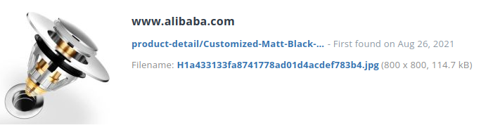 Voorbeeld identiek product ook bij alibaba.com
