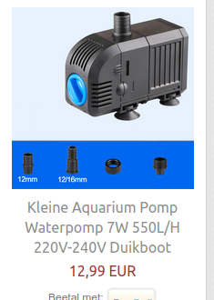 Aangeboden product in webshop.