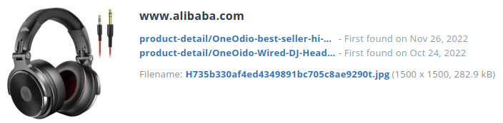 Identieke producten bij alibaba.com (China)