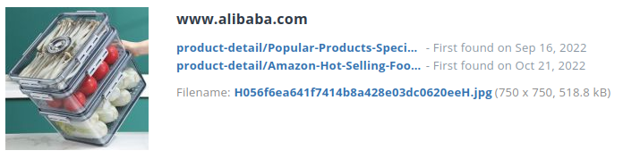 Identiek product alibaba.com