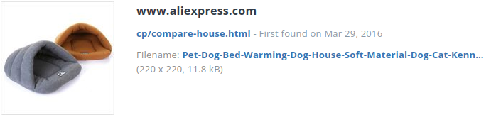 Voorbeeld identiek product alibaba.com