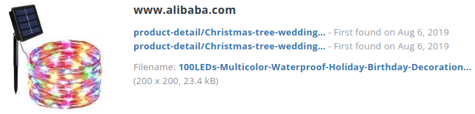 Identieke producten bij alibaba.com (China)
