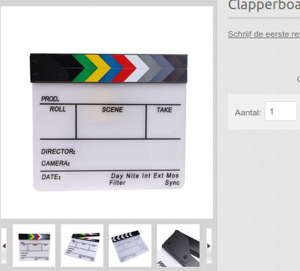 Aangeboden product webshop