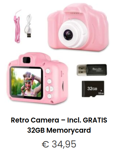 Aanbieding getoond op de webshop.