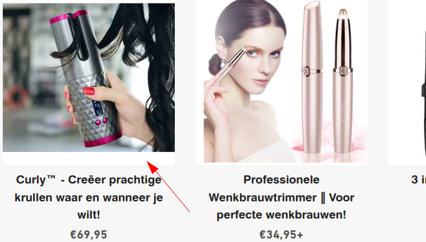 Aanbieding zoals aangetroffen op webshop