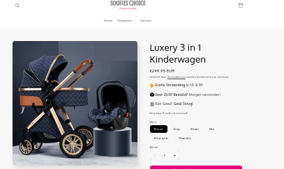 Product zoals aangeboden op webshop