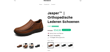 Product zoals aangeboden in webshop.