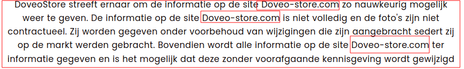 Voorwaarden verwijzen naar andere webshop dus NIET geldig!