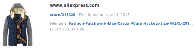Identiek product bij alibaba.com