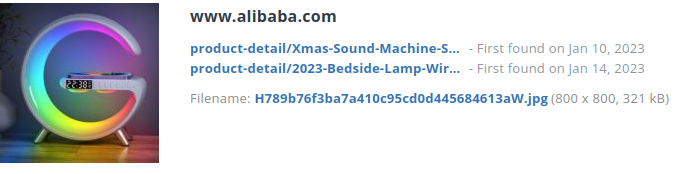 Identieke aanbieding alibaba.com (China)