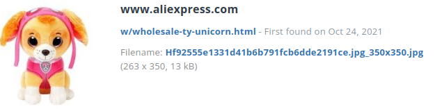 Identieke aanbieding andere Chinese webshop