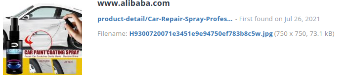 Identieke aanbieding alibaba.com (China)