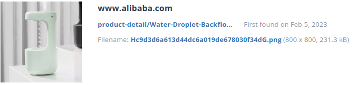 Identieke aanbieding alibaba.com (China)