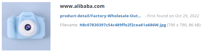 Identieke aanbieding alibaba.com (China)
