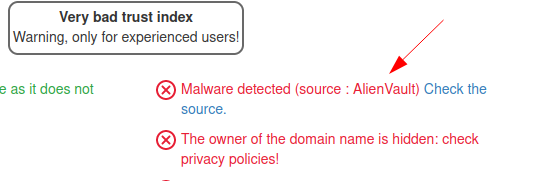 Melding mallware gedetecteerd.