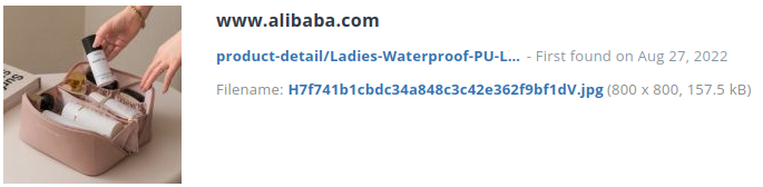 Identieke aanbieding alibaba.com (China)