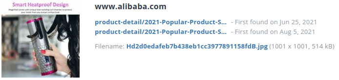 Identiek product alibaba.com