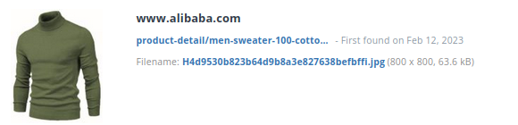 Identiek product (andere kleur) bij alibaba.com (China)