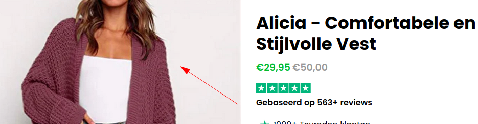 Aanbieding zoals op webshop gevonden.