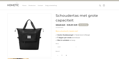 Artikel zoals aangeboden in webshop.