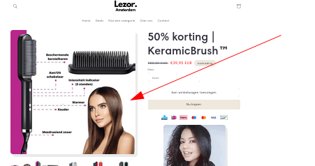 Voorbeeld bewerkte productfoto op webshop.