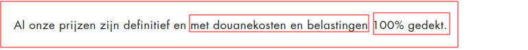 Tegenspraak met eigen voorwaarden.