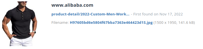 Identieke aanbieding alibaba.com (China).