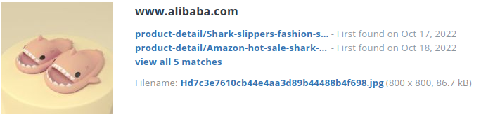 Identieke aanbieding alibaba.com (China)