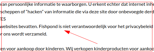 Verwijzing naar Fishpond.com (namaak merkartikelen).