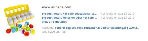 Identiek product bij alibaba.com (China)