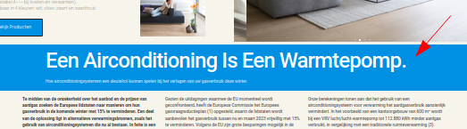 Probeert u maar warm water uit een airco te krijgen dan.