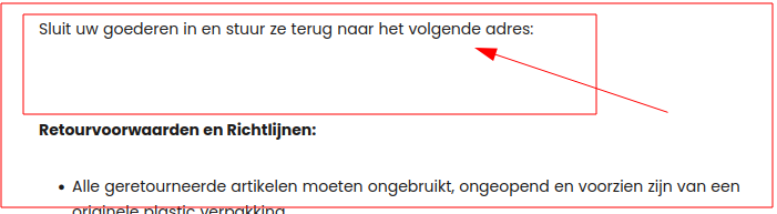 En dat belangrijke adres ontbreekt weer!