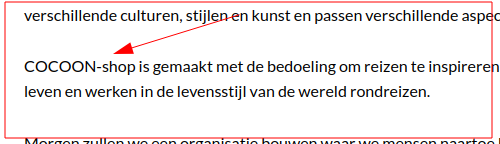 Noemt zich dan weer wel/niet Cocoon shop.