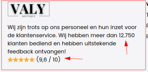 Fake reviewscore en zoveel bezoekers voor 2 producten?