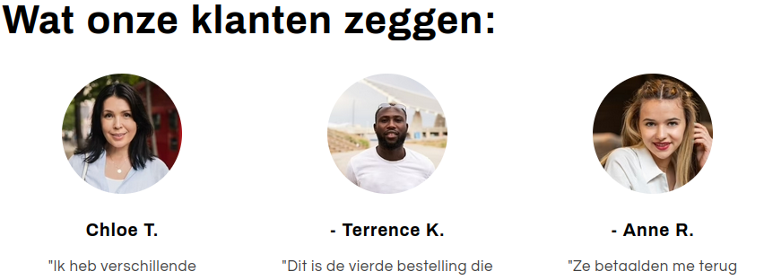 Reviews van "klanten"