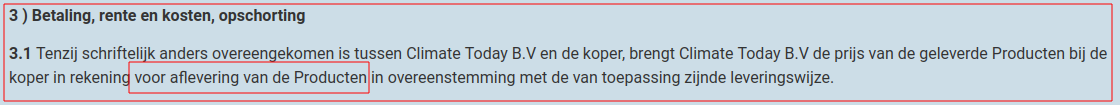 U betaald eerst daarna volgt de aflevering.