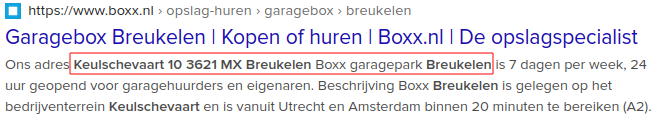 Dit zou vestigingsadres van de webshop zijn!