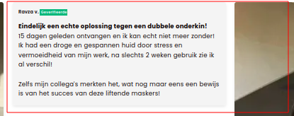 Voorbeeld van een review zoals u die ziet.