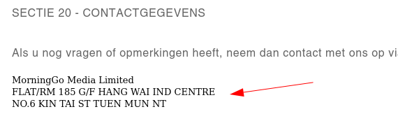 Duidelijk aangegeven dat het een Chinese webshop is.