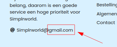 PAS OP: een Gmail adres!