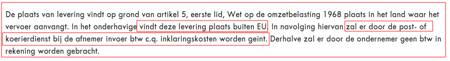 Producten van buiten EU!