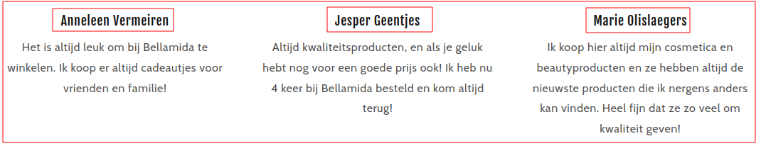 Reviews zoals op webshop getoond.