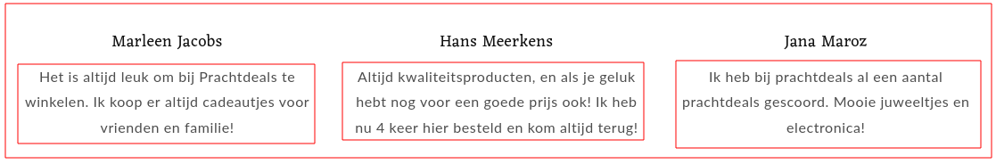 Reviews op deze webshop.