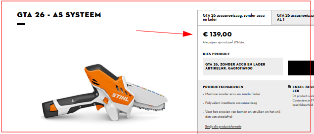 Dit is hem maar dan bij een officiele Stihl verkoper.
